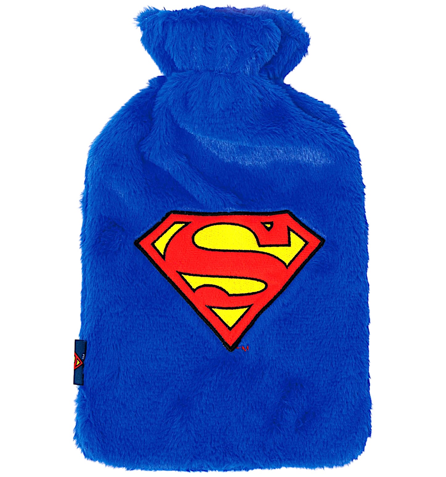 Superman Wärmflasche 1,5 Liter mit weichem Plüschbezug