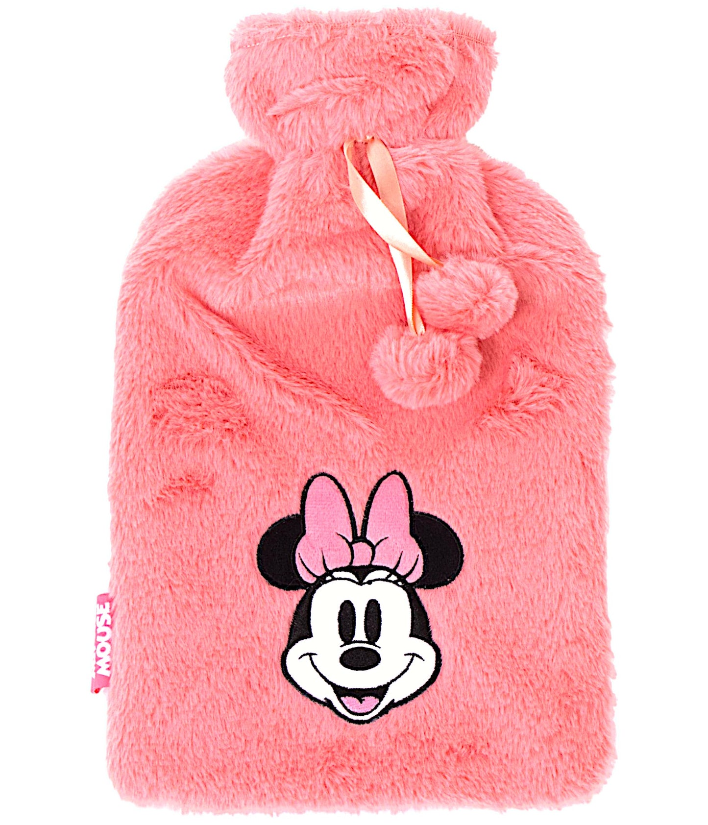 Disney Minnie Mouse Wärmflasche 1,5 Liter mit weichem Plüschbezug