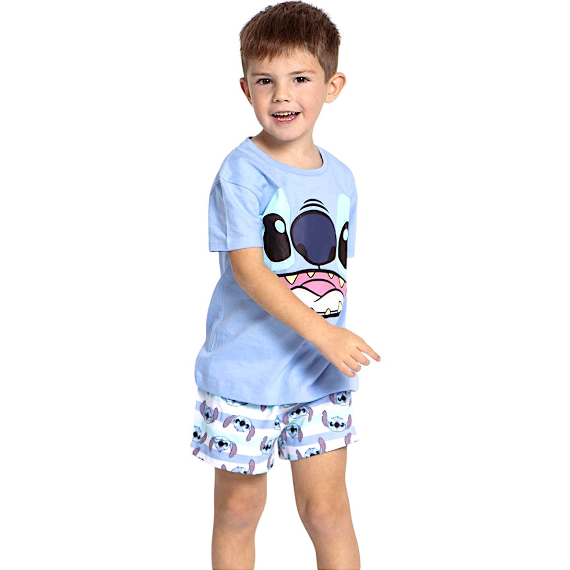 Schlafanzug kurz Lilo & Stitch für Kinder Gr.110-152 cm