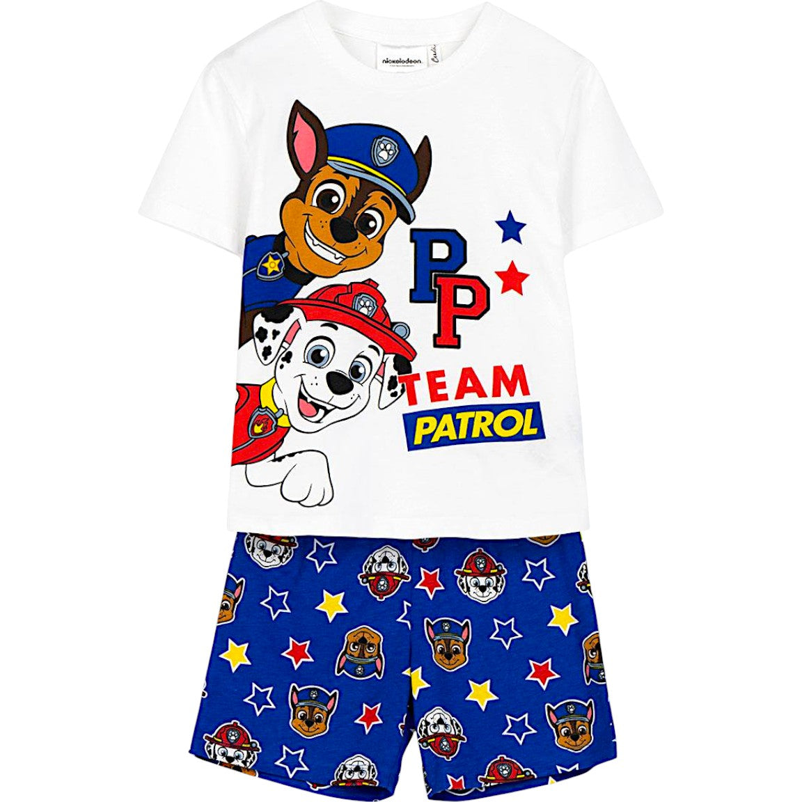 Schlafanzug kurz Paw Patrol für Jungen Gr. 92-116 cm