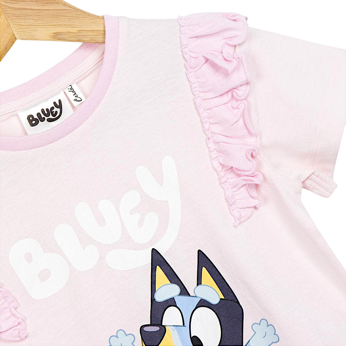 Bluey T-Shirt mit Rüschen für Mädchen Gr. 92 -116 cm