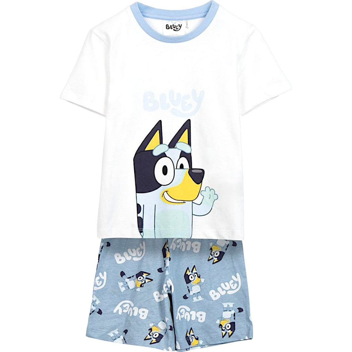 Schlafanzug kurz Bluey für Jungen Gr. 92-116 cm