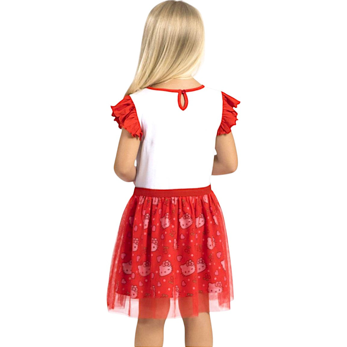 Hello Kitty Sommerkleid mit Tüll Gr. 98 - 122 cm