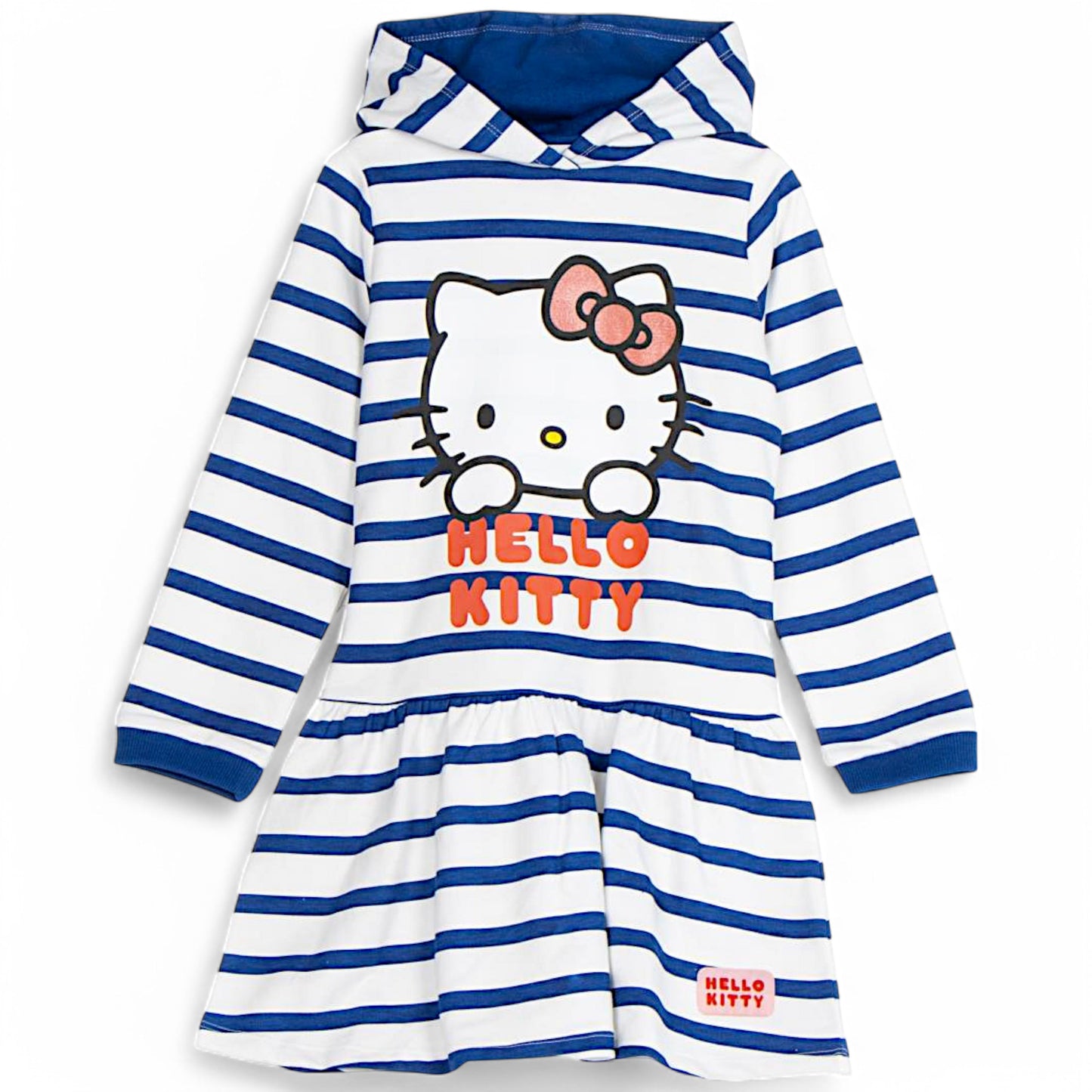 Hello Kitty Sweatkleid gestreift Gr. 104 - 140 cm