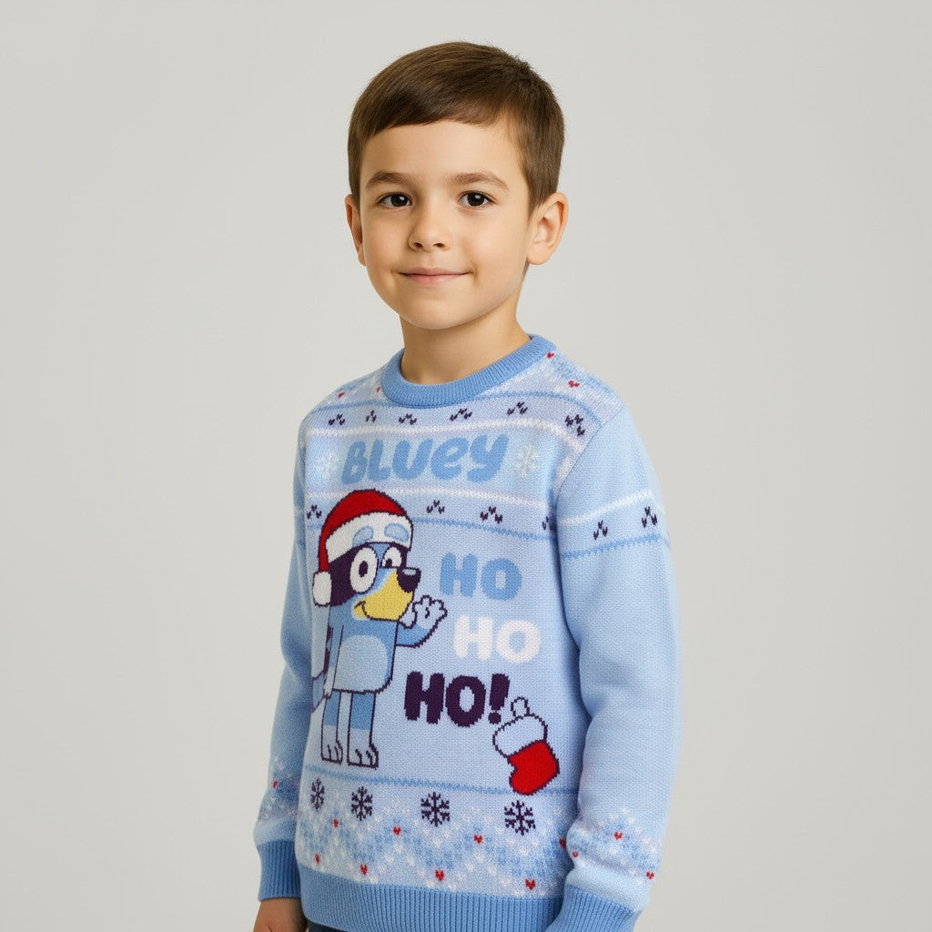 Bluey Strickpullover - Weihnachtspullover Gr. 98 - 116 cm