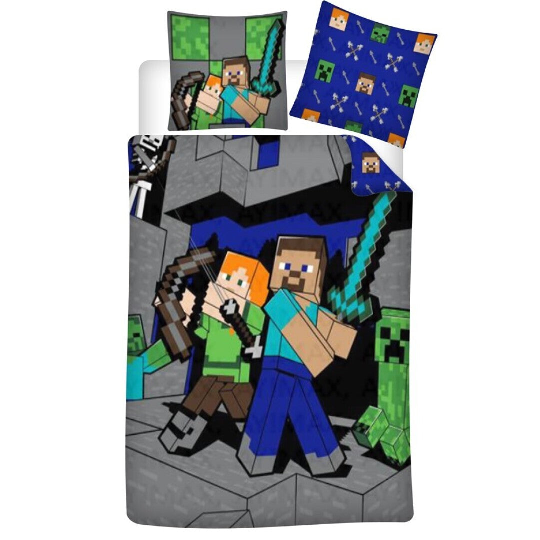 Minecraft Bettwäsche Set 2-tlg. 135-140 x 200 cm
