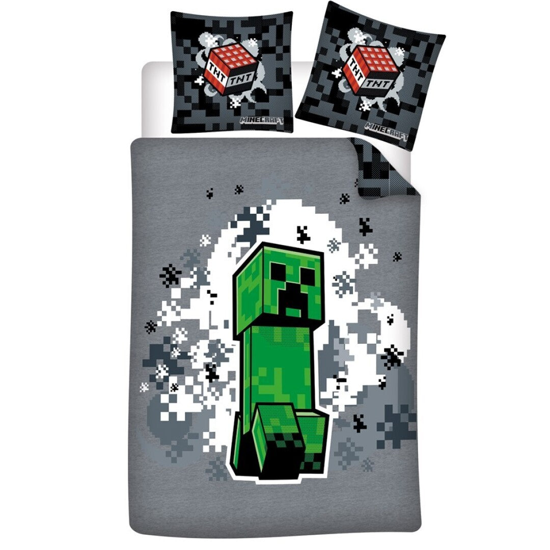 Minecraft Bettwäsche Set 2-tlg. Creeper 135-140 x 200 cm