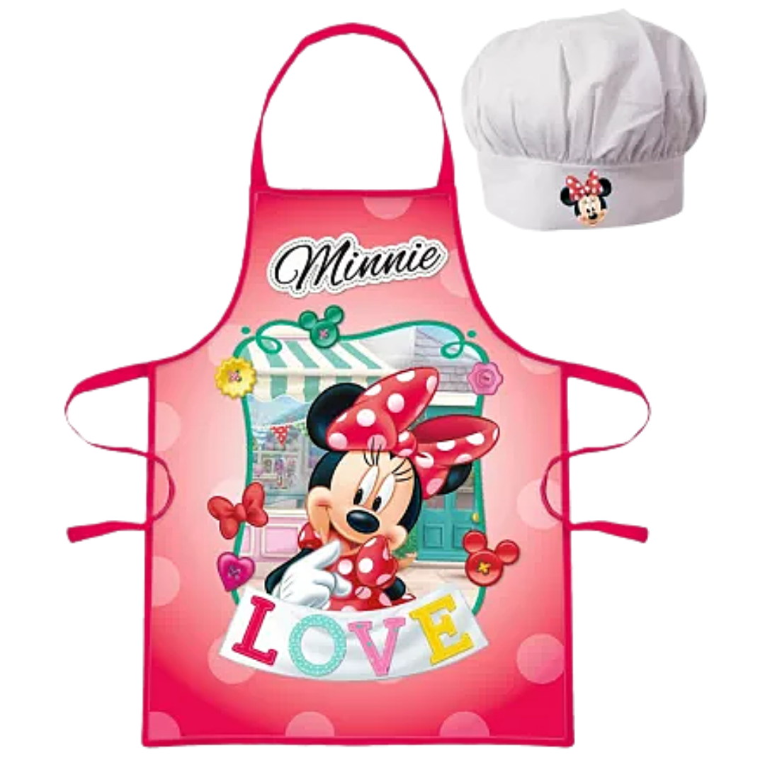 Minnie Mouse Kochschürze Set mit Chefmütze