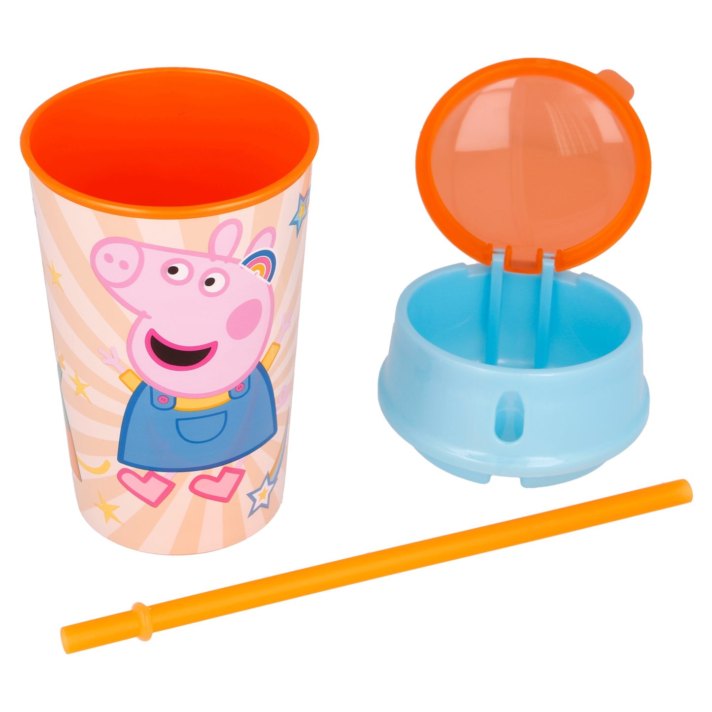 Peppa Pig 2 in 1 Trinkbecher 400 ml mit integriertem Snackfach