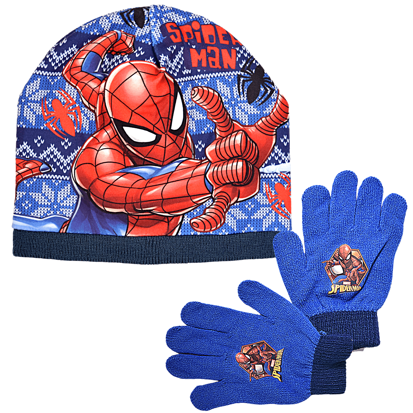 Spider-Man Set Mütze & Handschuhe für Jungen