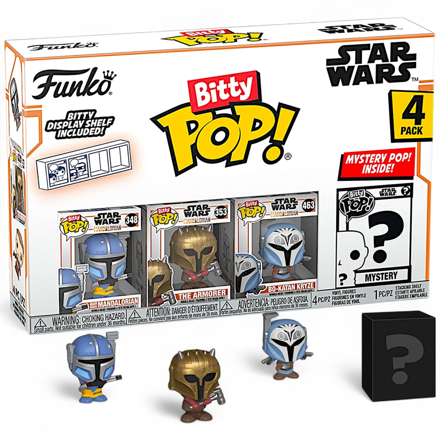 Funko Spielfigur Bitty POP! Star Wars Mandalorian 4er-Pack zum sammeln
