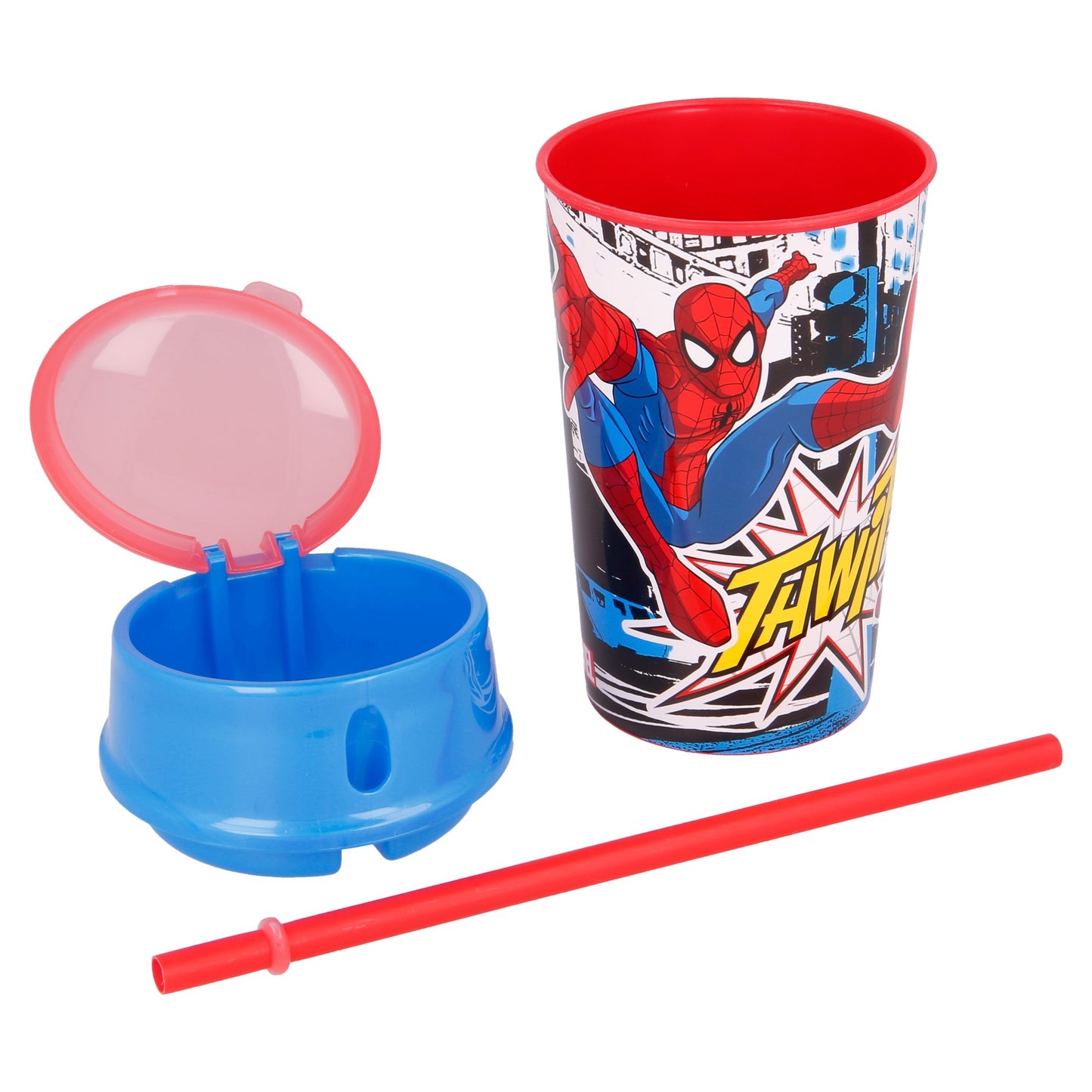 Spider-Man 2 in 1 Trinkbecher 400 ml mit integriertem Snackfach