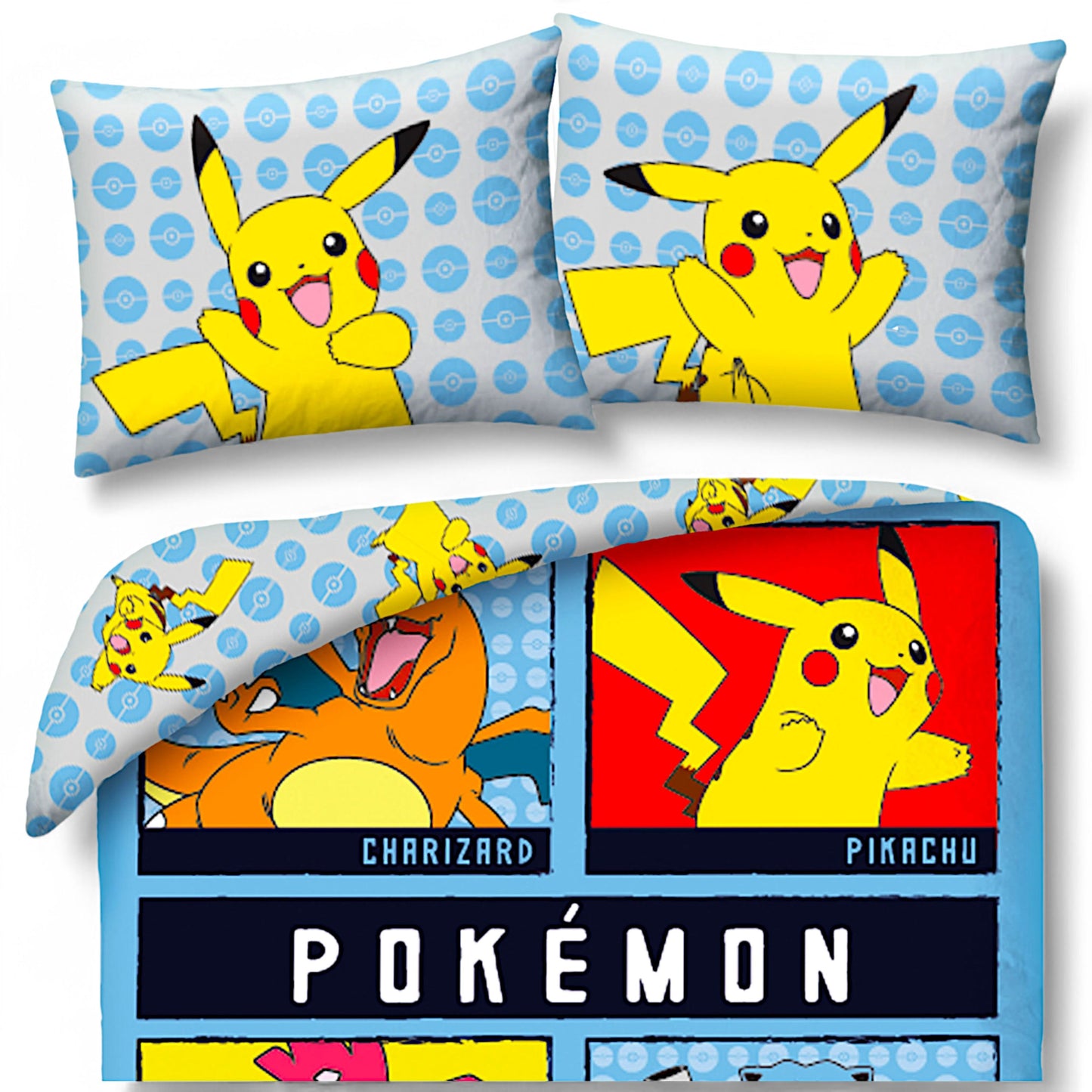Pokémon Wende-Kinderbettwäsche Set 2-tlg. 135-140 x 200 cm