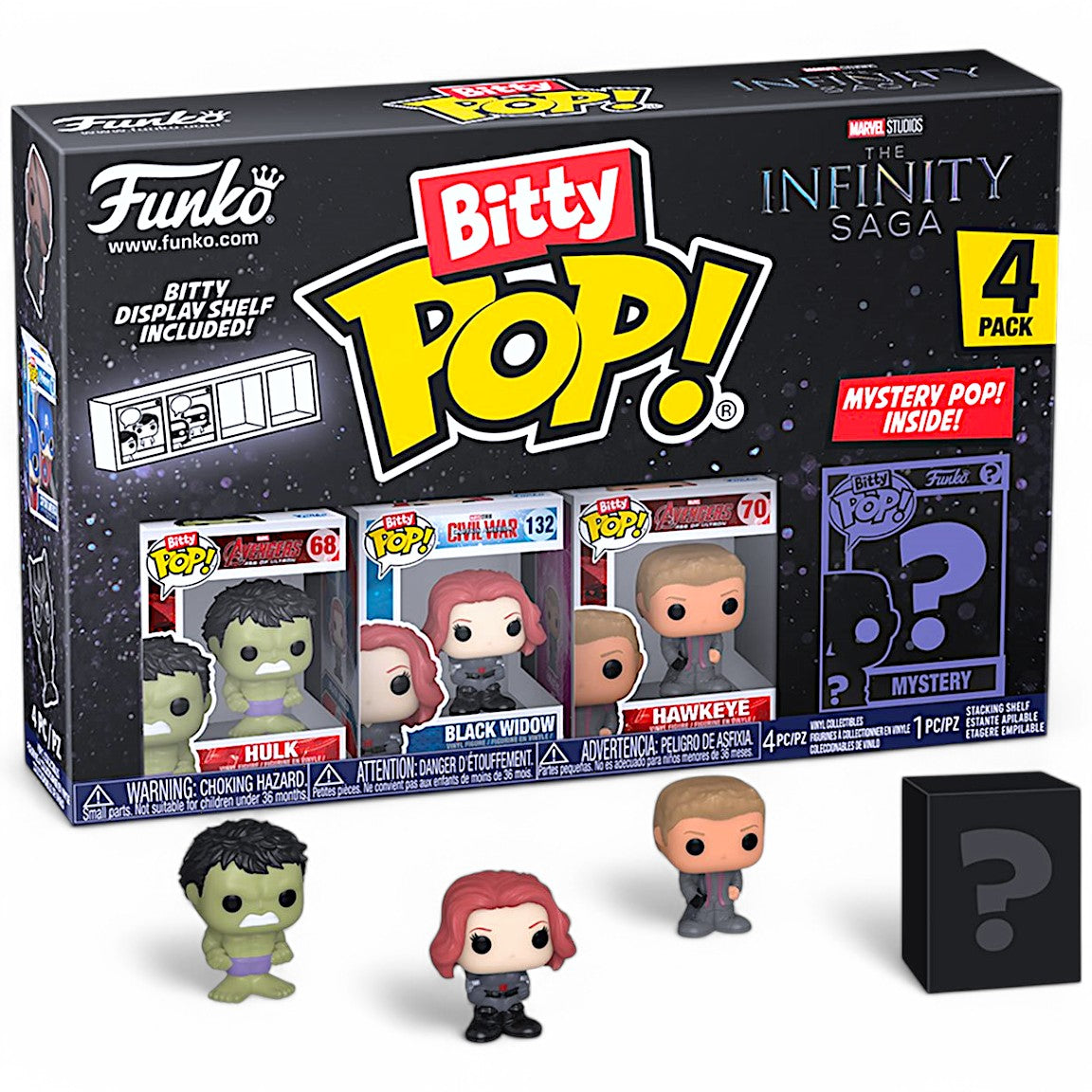 Funko Spielfigur Bitty POP! Marvel Hulk 4er - Pack zum sammeln