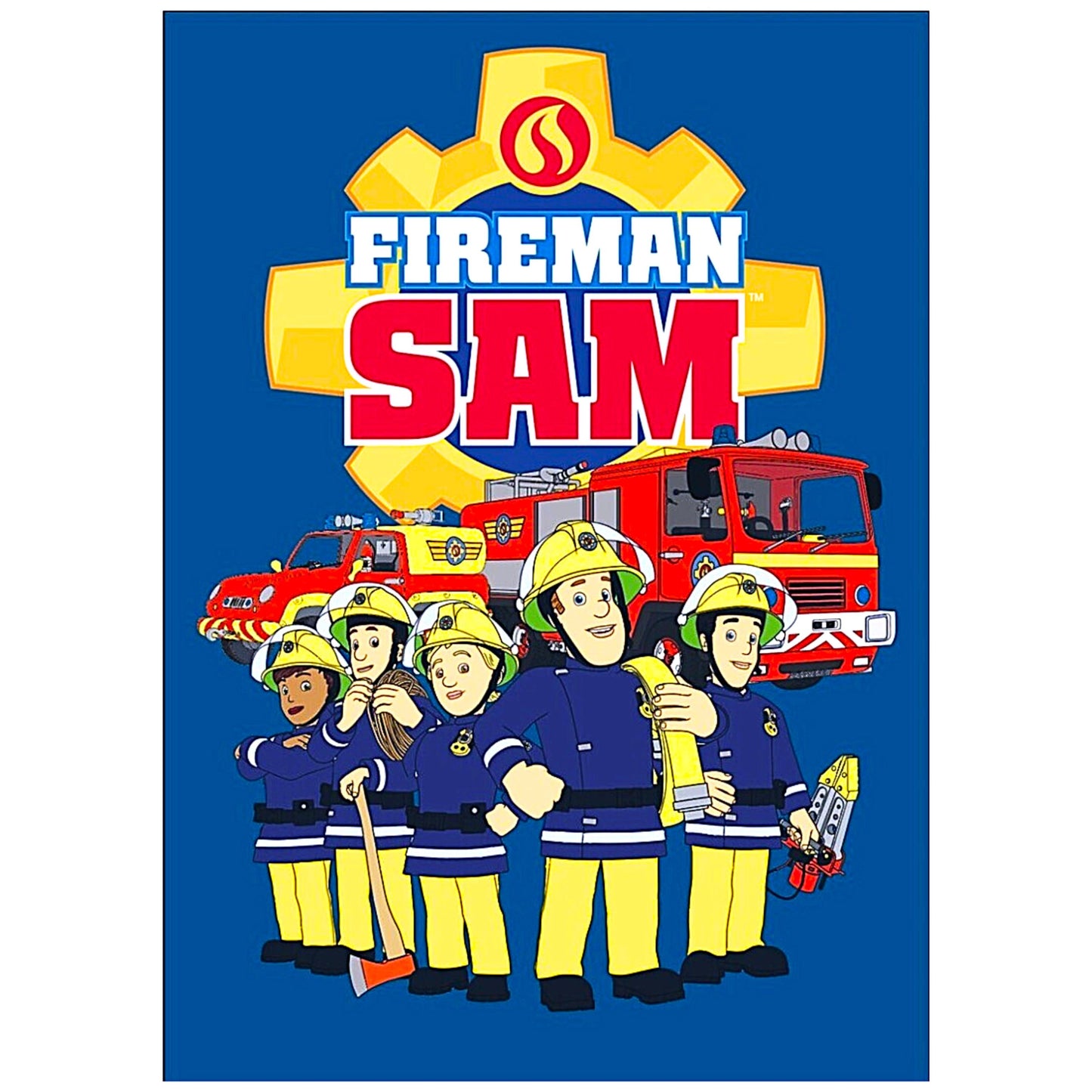 Feuerwehrmann Sam Fleecedecke für Kinder 140 x 100 cm