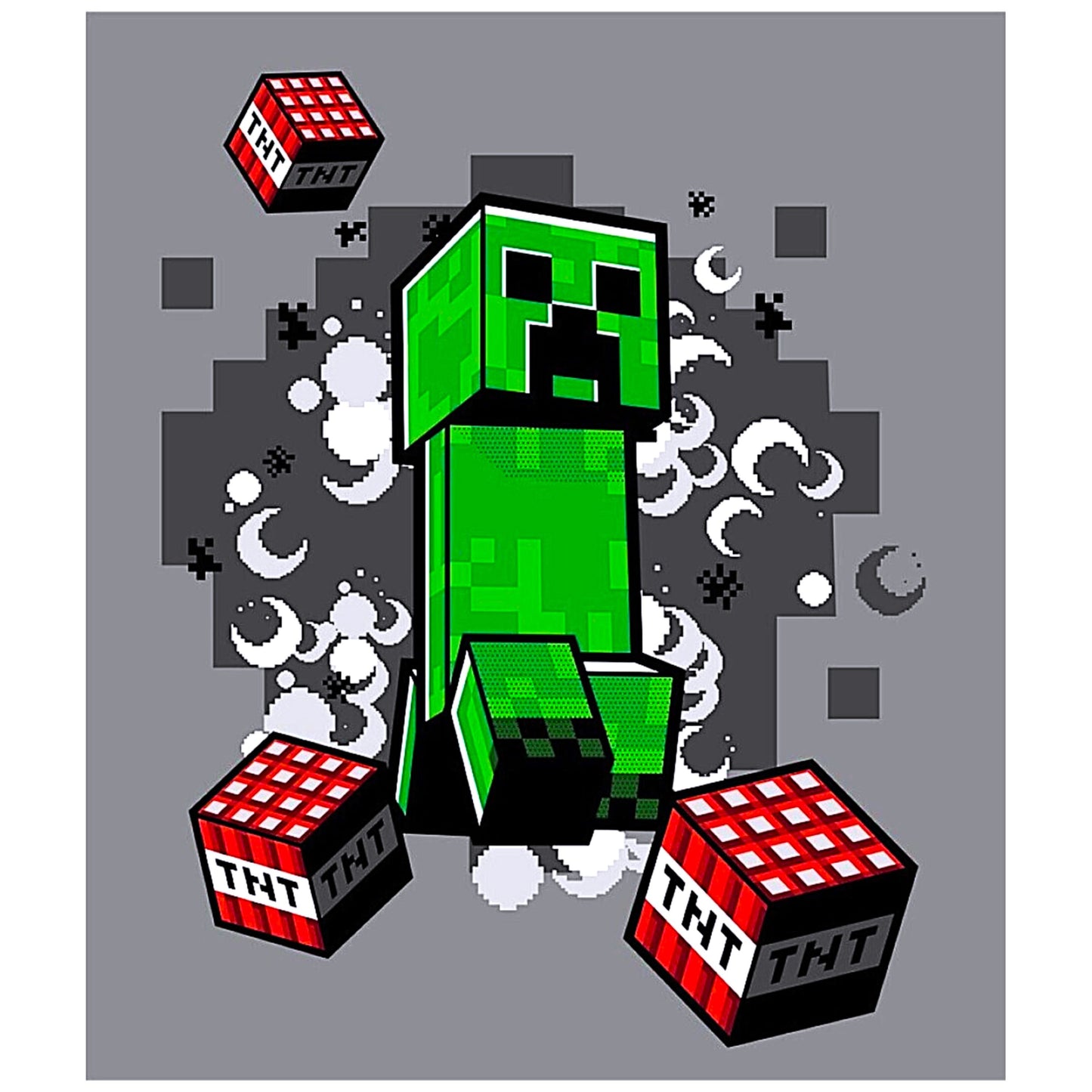 Minecraft Creeper Flanelldecke für Kinder 160 x 130 cm