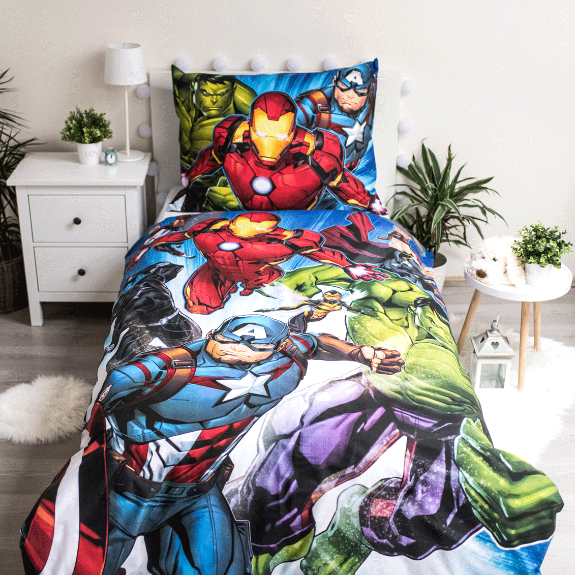Avengers Kinderbettwäsche Set 2-tlg. 135-140 x 200 cm