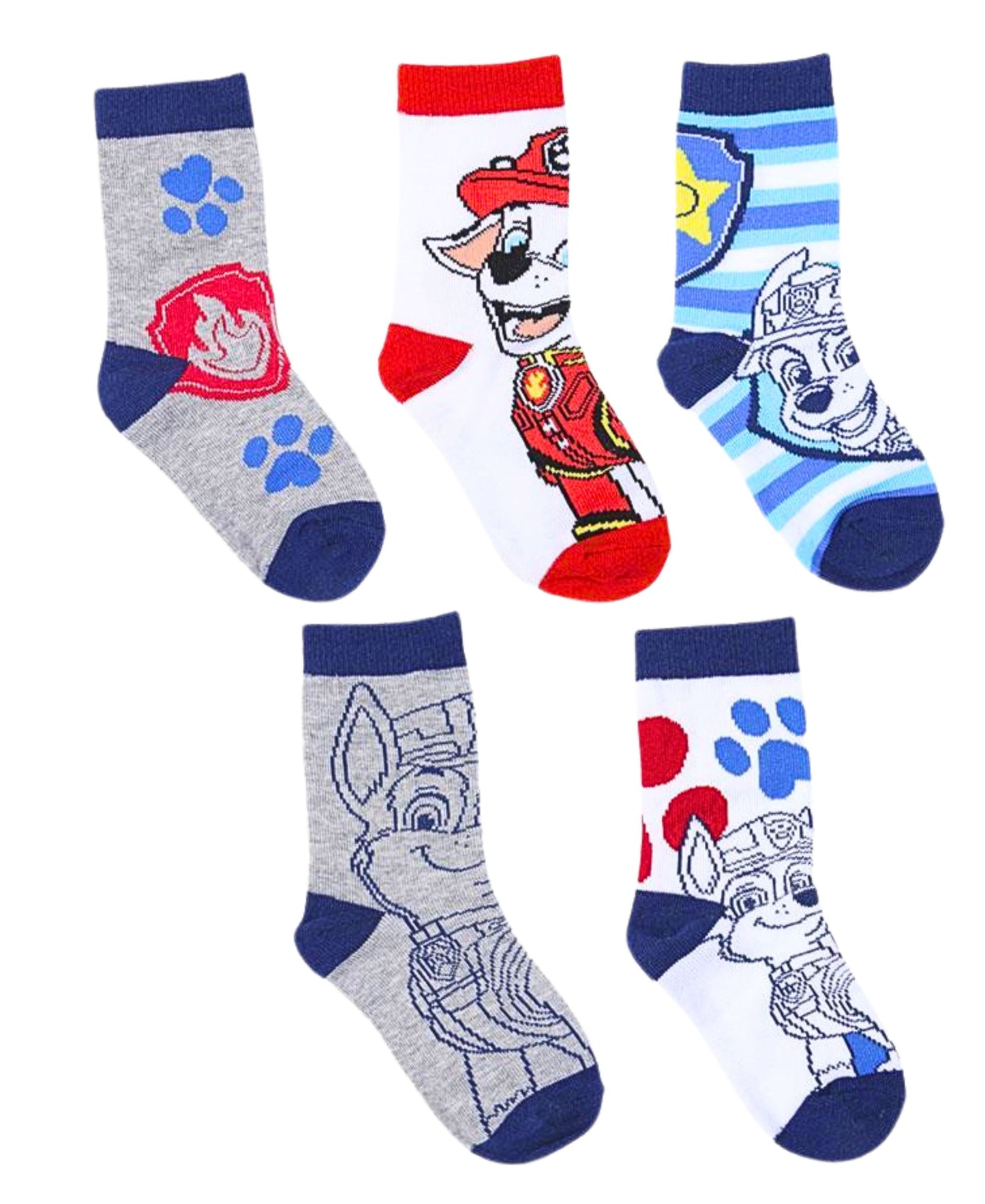 Paw Patrol 5er - Pack Socken im Kulturbeutel Gr. 19-30