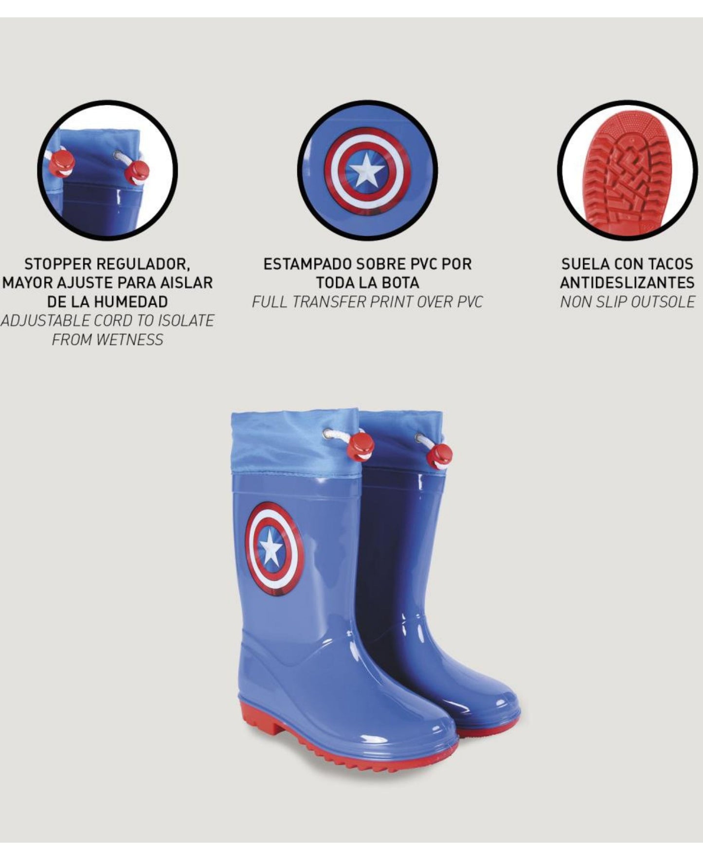 Captain America Gummistiefel für Jungen