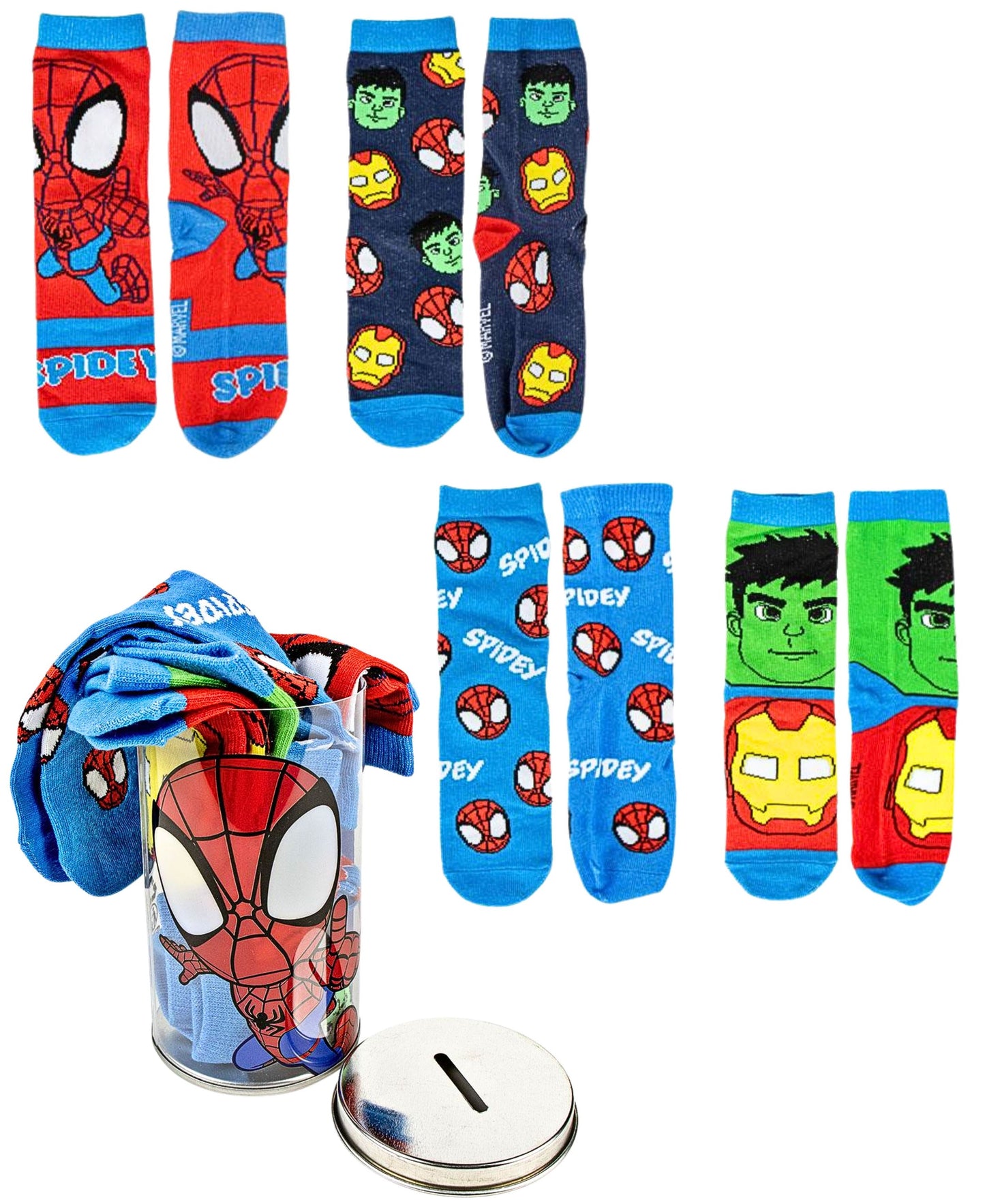 Spidey 4er - Pack Socken in Spardose Gr. 23-30