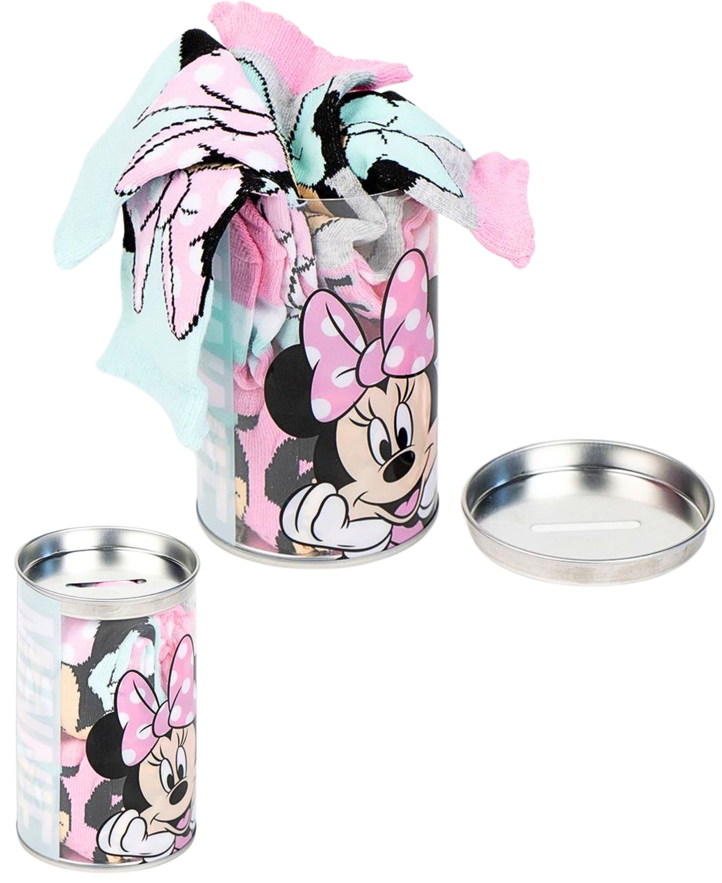 Minnie Mouse 4er - Pack Socken in Spardose Gr. 23-34