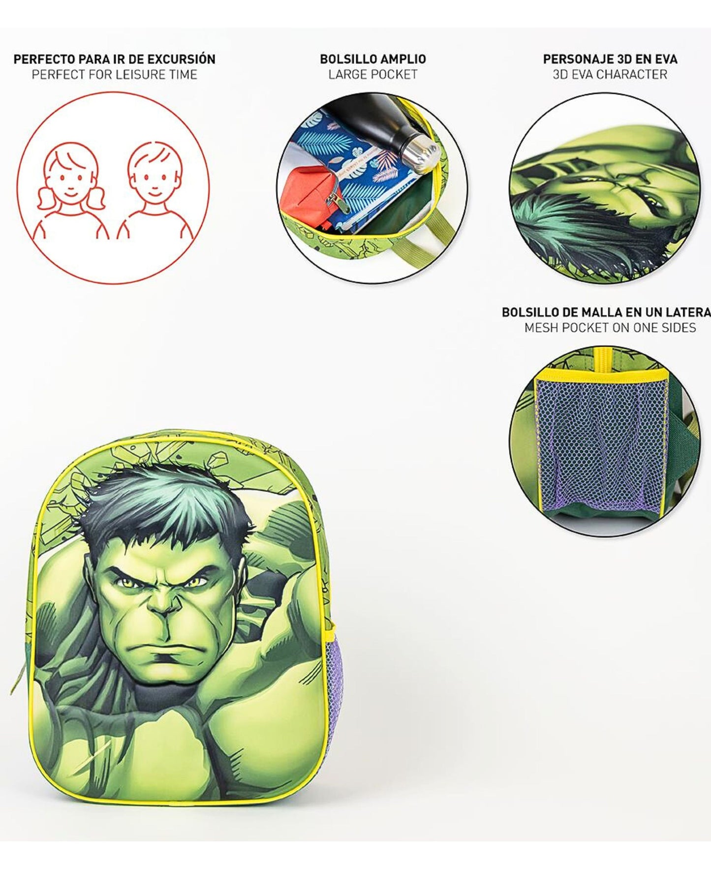 Marvel Hulk 3D Kinderrucksack 31x25x10 cm
