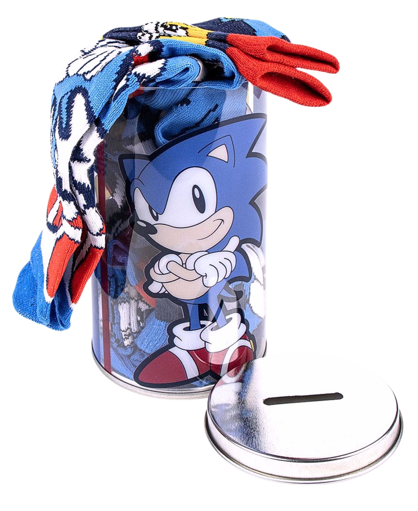 Sonic The Hedgehog 4er - Pack Socken in Spardose Gr. 27-38