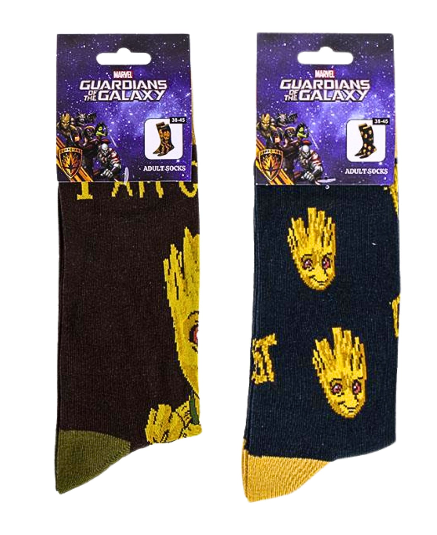 Marvel Groot - Guardians of the Galaxy 2er - Pack Socken Gr. 38-45