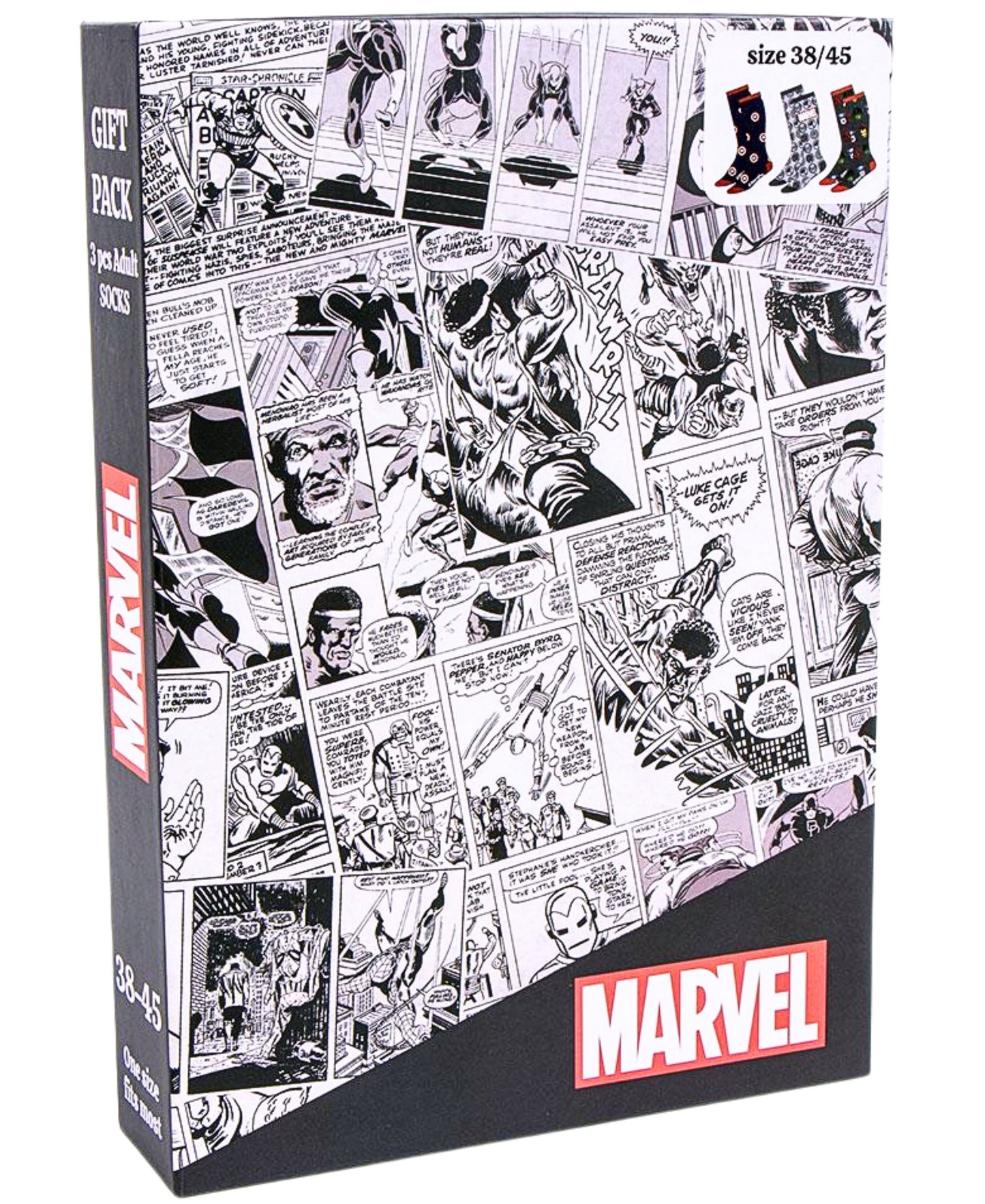 Marvel 3er - Pack Socken in Geschenkkarton Gr. 38-45