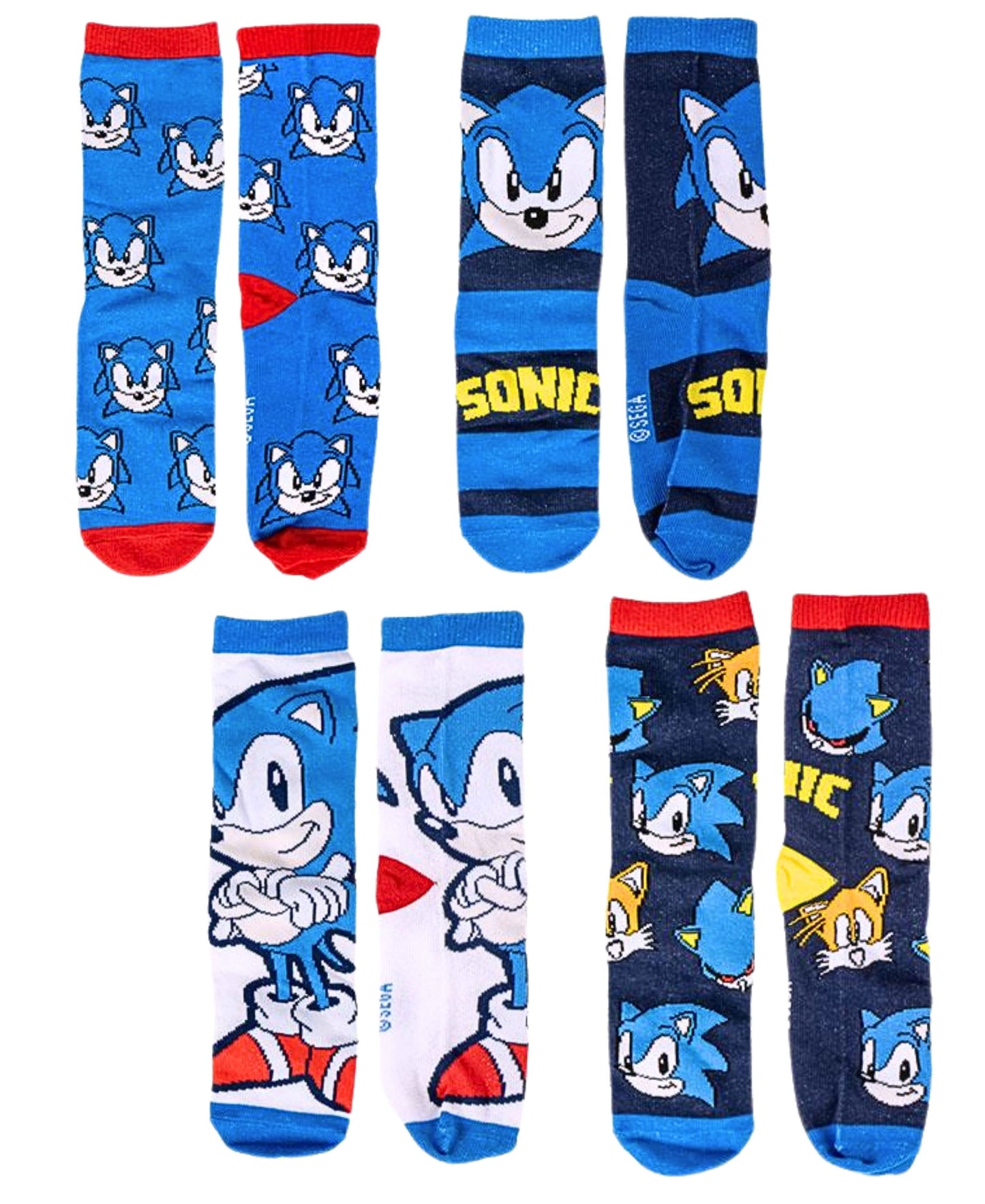 Sonic The Hedgehog 4er - Pack Socken in Spardose Gr. 27-38