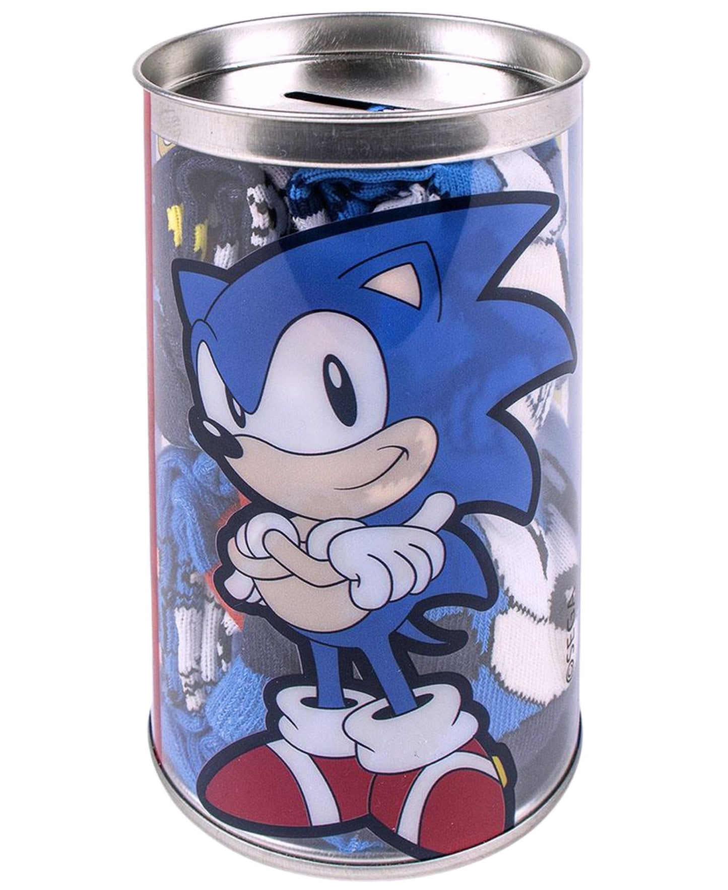 Sonic The Hedgehog 4er - Pack Socken in Spardose Gr. 27-38