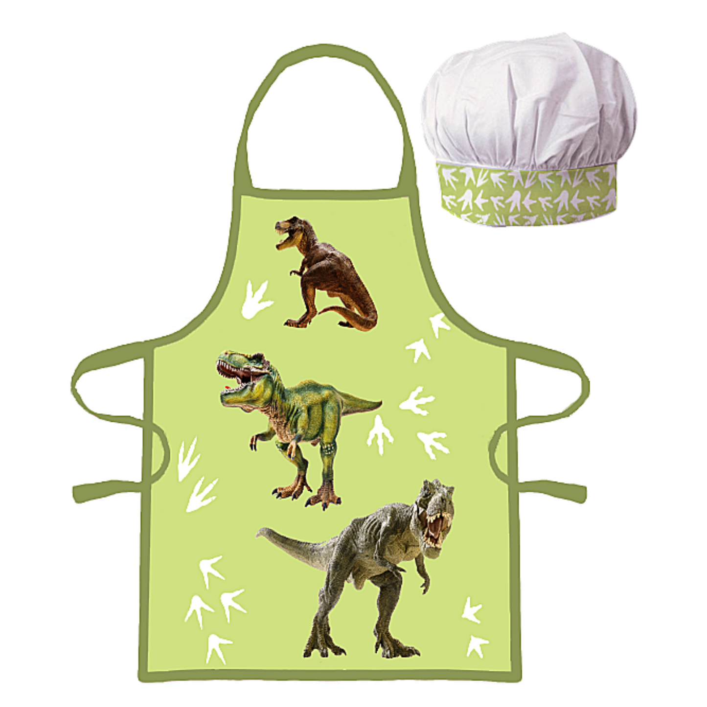 Dinosaurier T-REX Kochschürze Set mit Kochmütze