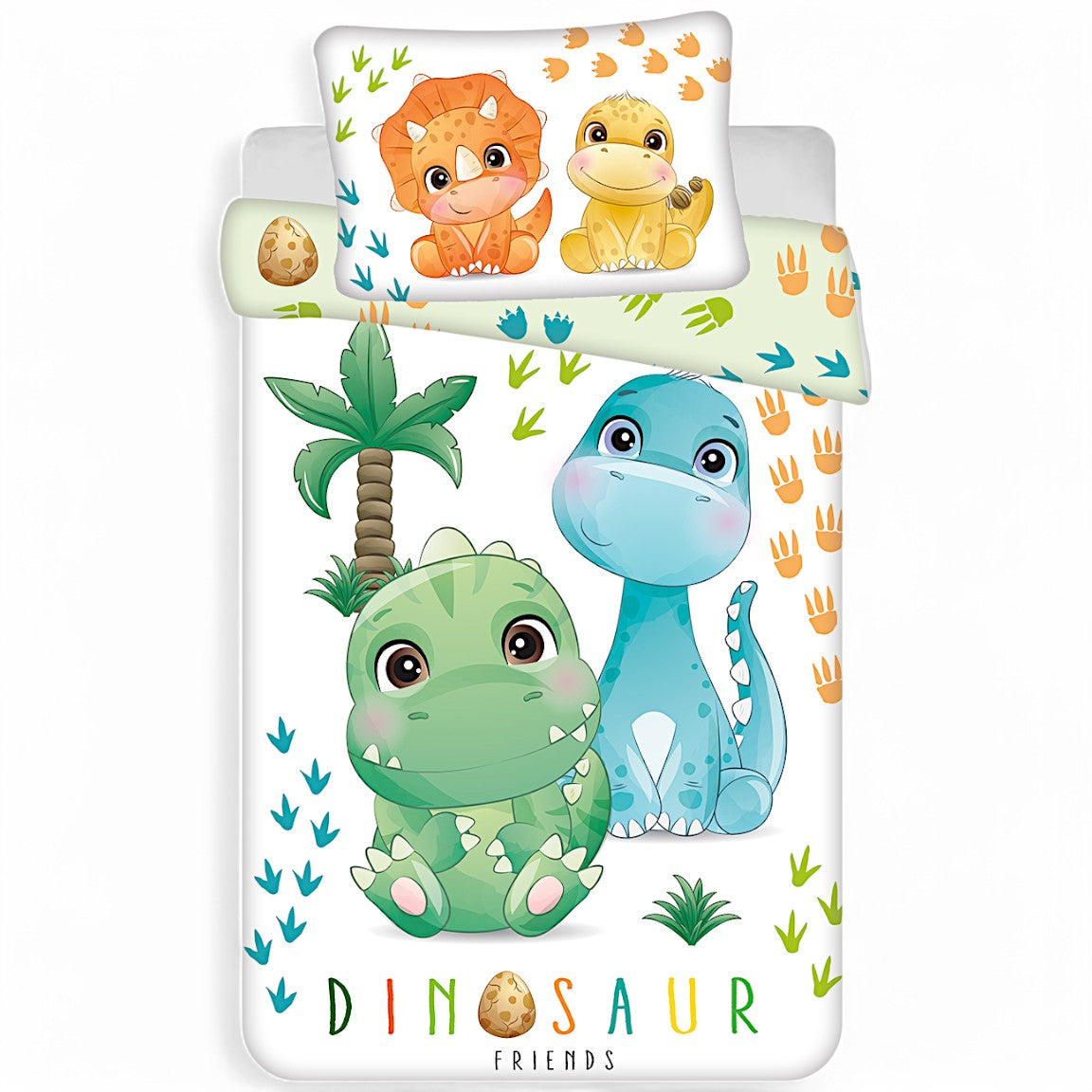 Babybettwäsche Dinosaurier Freunde Set 2-tlg. 100 x 135 cm