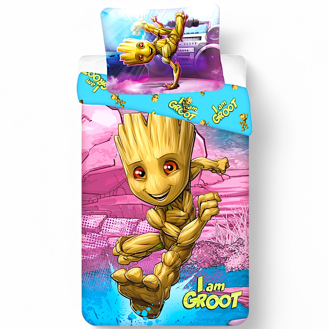 Kinderbettwäsche Marvel Groot - Set 2-tlg. 135-140 x 200 cm