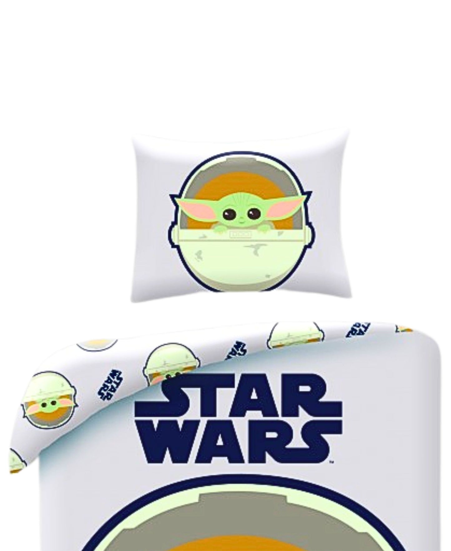Star Wars - Baby Yoda Wende-Bettwäsche Set 2-tlg. 135-140 x 200 cm
