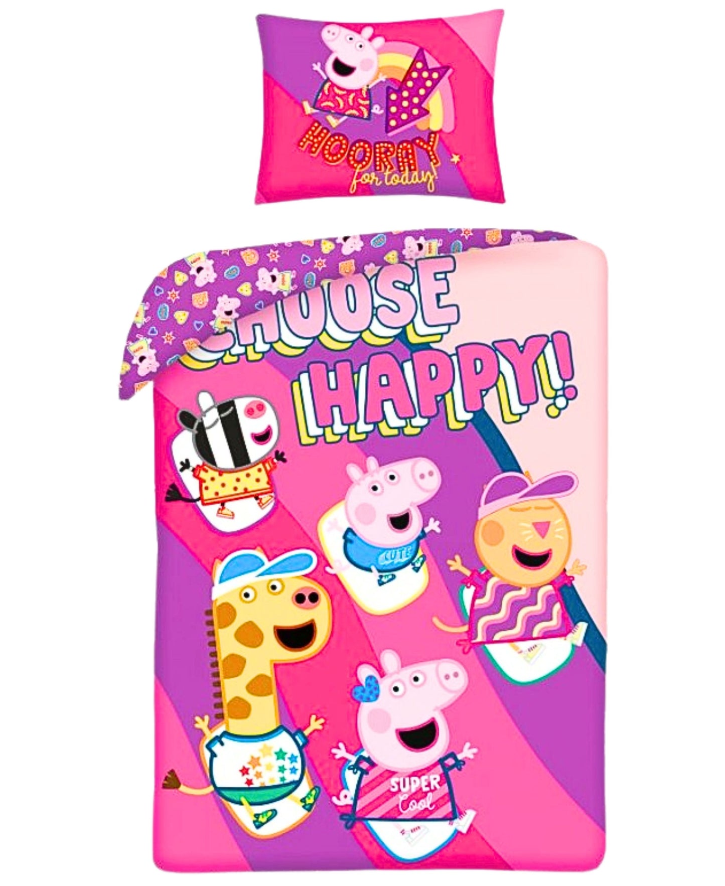 Peppa Pig Wende-Bettwäsche Set 2-tlg. 135-140 x 200 cm