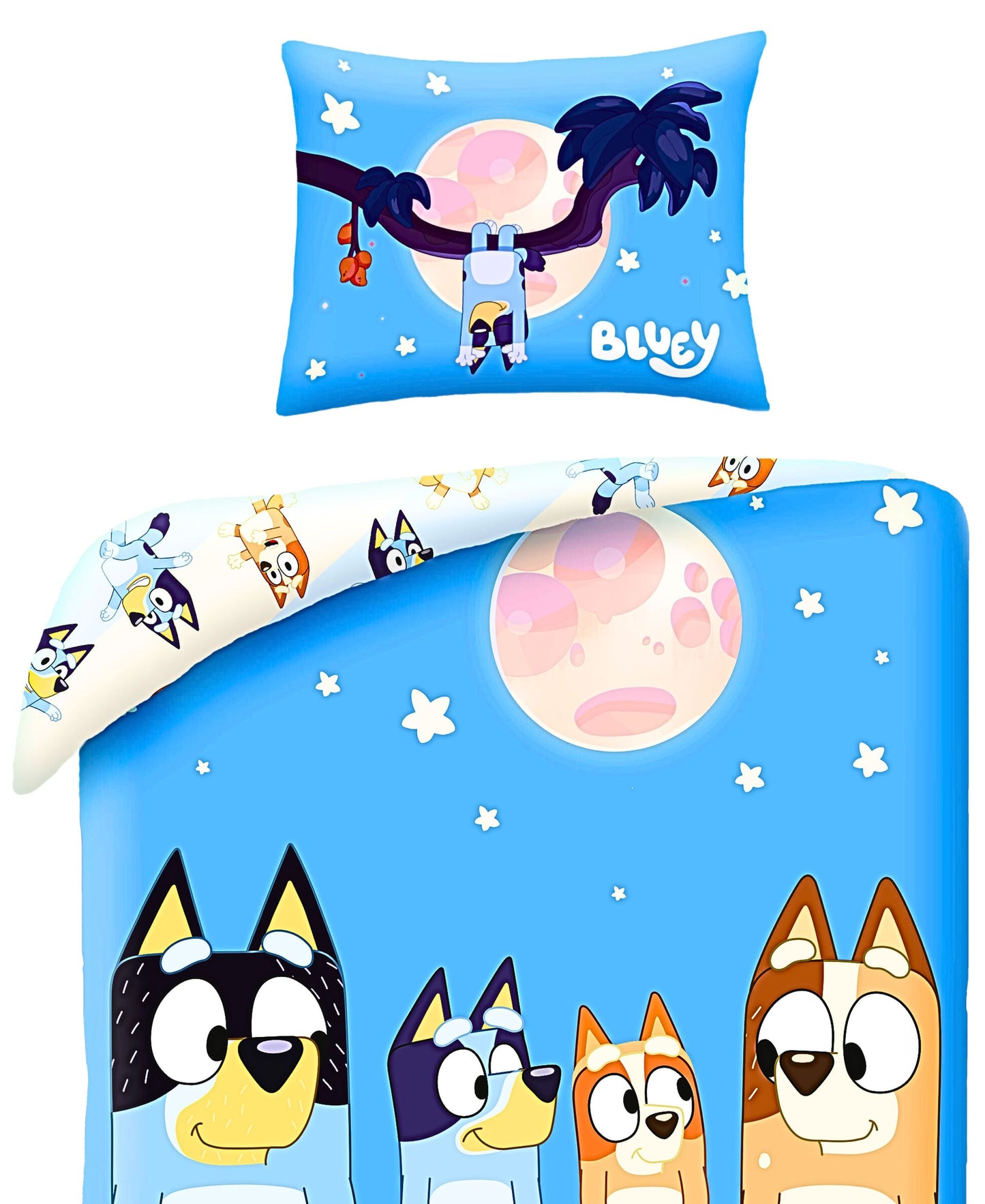 Bluey Wende-Kinderbettwäsche Set 2-tlg. 135-140 x 200 cm