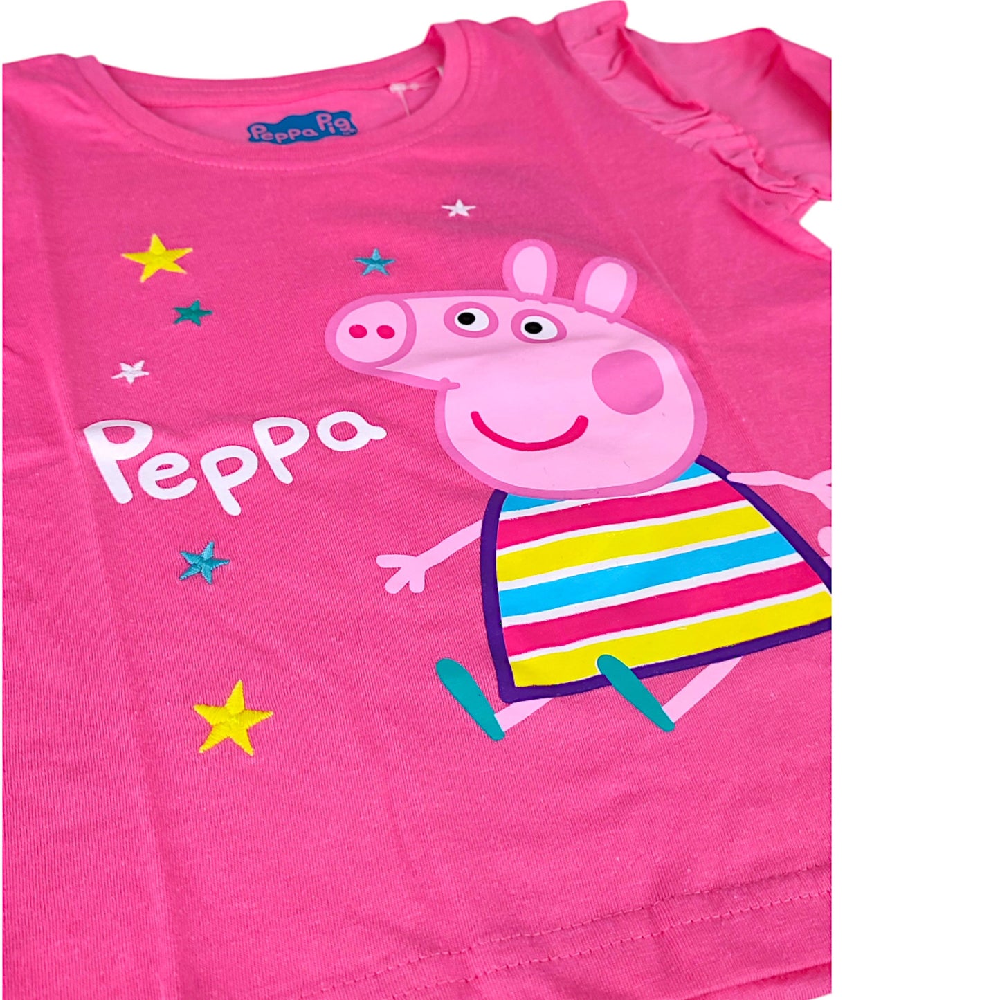 Peppa Pig Langarmshirt mit Rüschen für Mädchen Gr. 92 - 116 cm