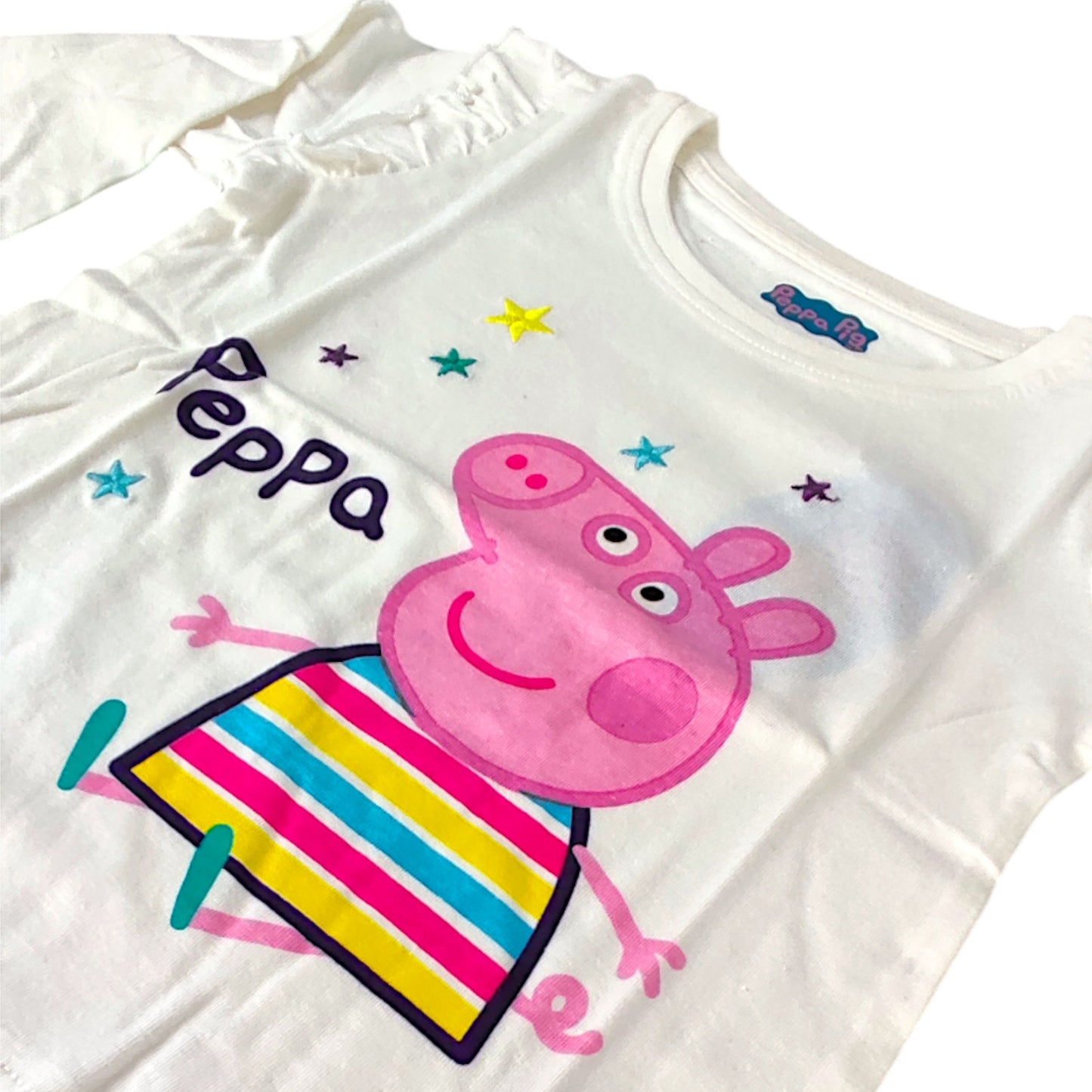 Peppa Pig Langarmshirt mit Rüschen für Mädchen Gr. 92 - 116 cm