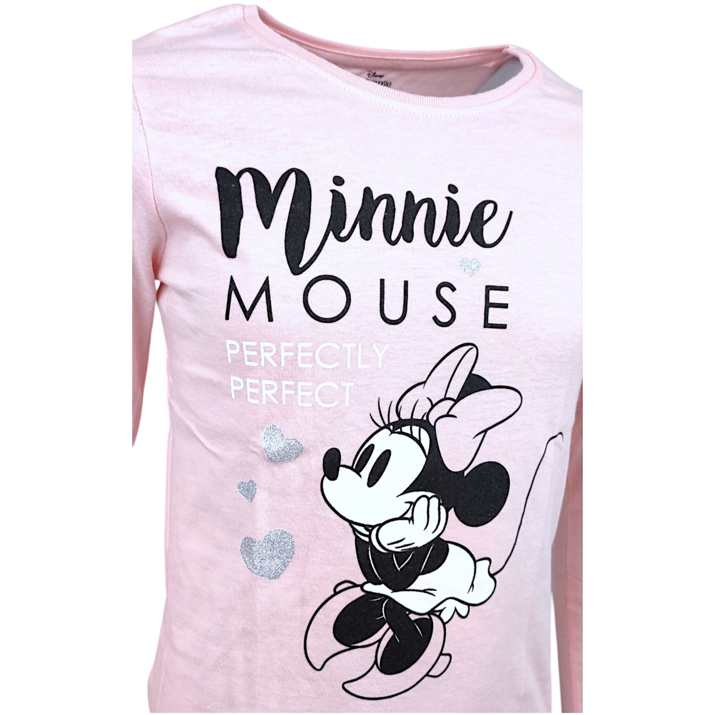 Minnie Mouse Langarmshirt mit Glitzer für Mädchen Gr. 98 - 128 cm