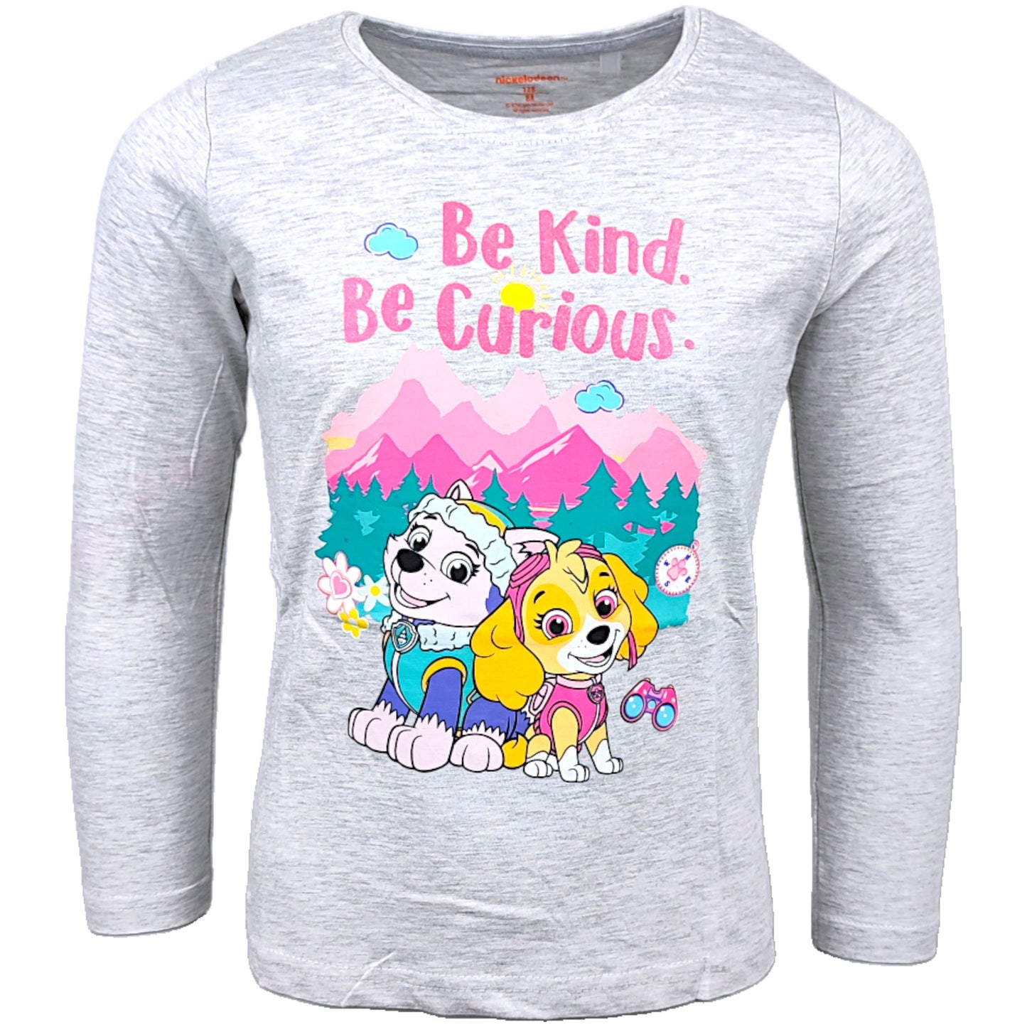 Paw Patrol Langarmshirt mit Glitzer Skye & Everest für Mädchen Gr. 98 - 128 cm