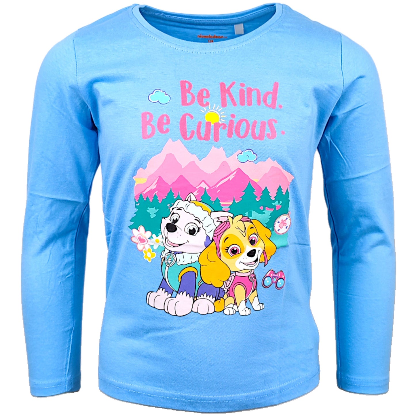 Paw Patrol Langarmshirt mit Glitzer Skye & Everest für Mädchen Gr. 98 - 128 cm