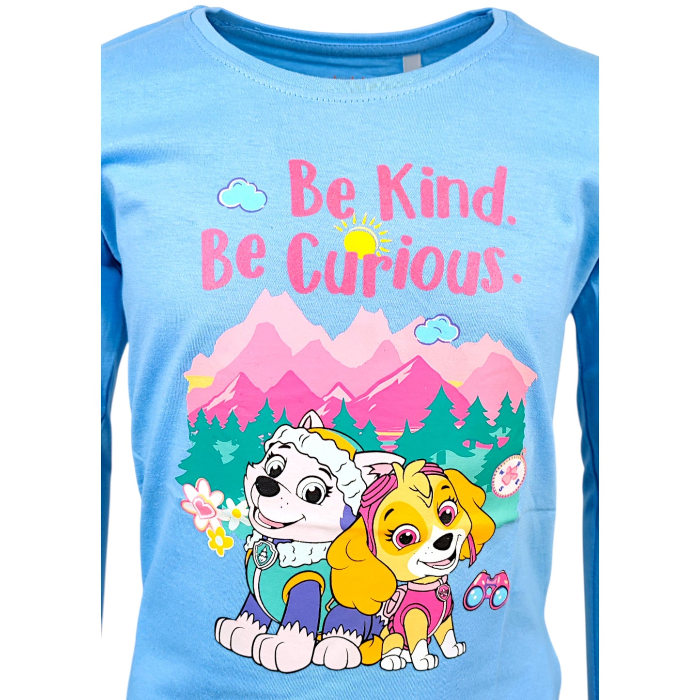 Paw Patrol Langarmshirt mit Glitzer Skye & Everest für Mädchen Gr. 98 - 128 cm