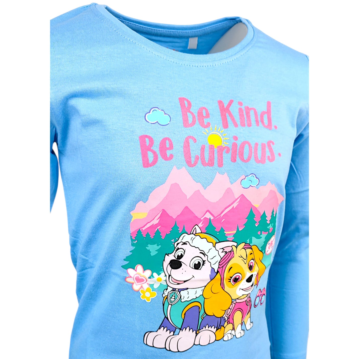 Paw Patrol Langarmshirt mit Glitzer Skye & Everest für Mädchen Gr. 98 - 128 cm