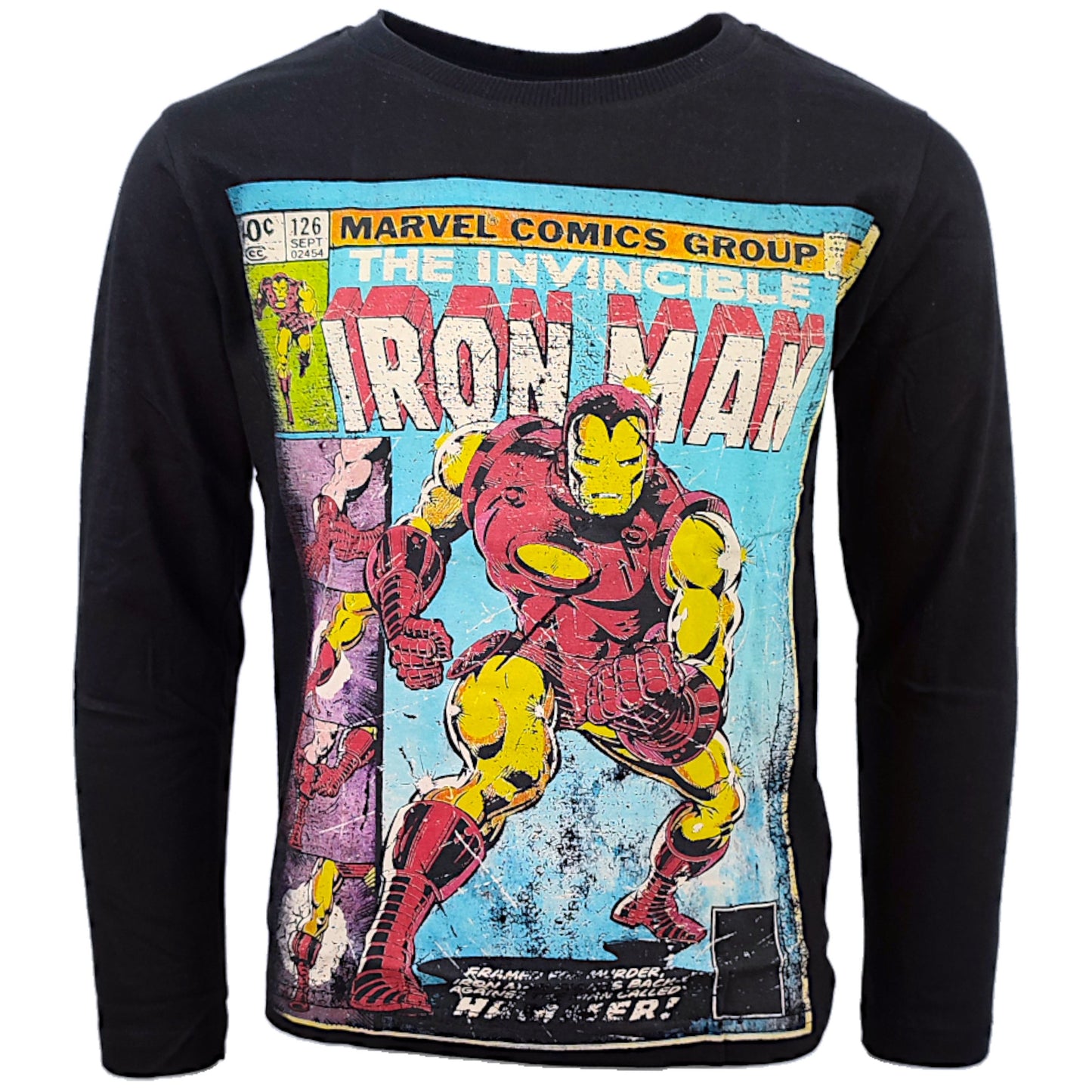 Marvel Langarmshirt Iron Man im Comic-Stil für Jungen Gr. 134 - 164 cm