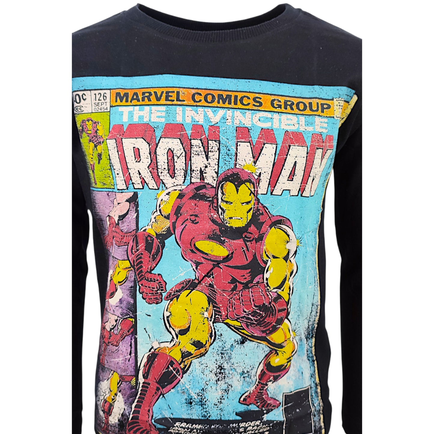 Marvel Langarmshirt Iron Man im Comic-Stil für Jungen Gr. 134 - 164 cm