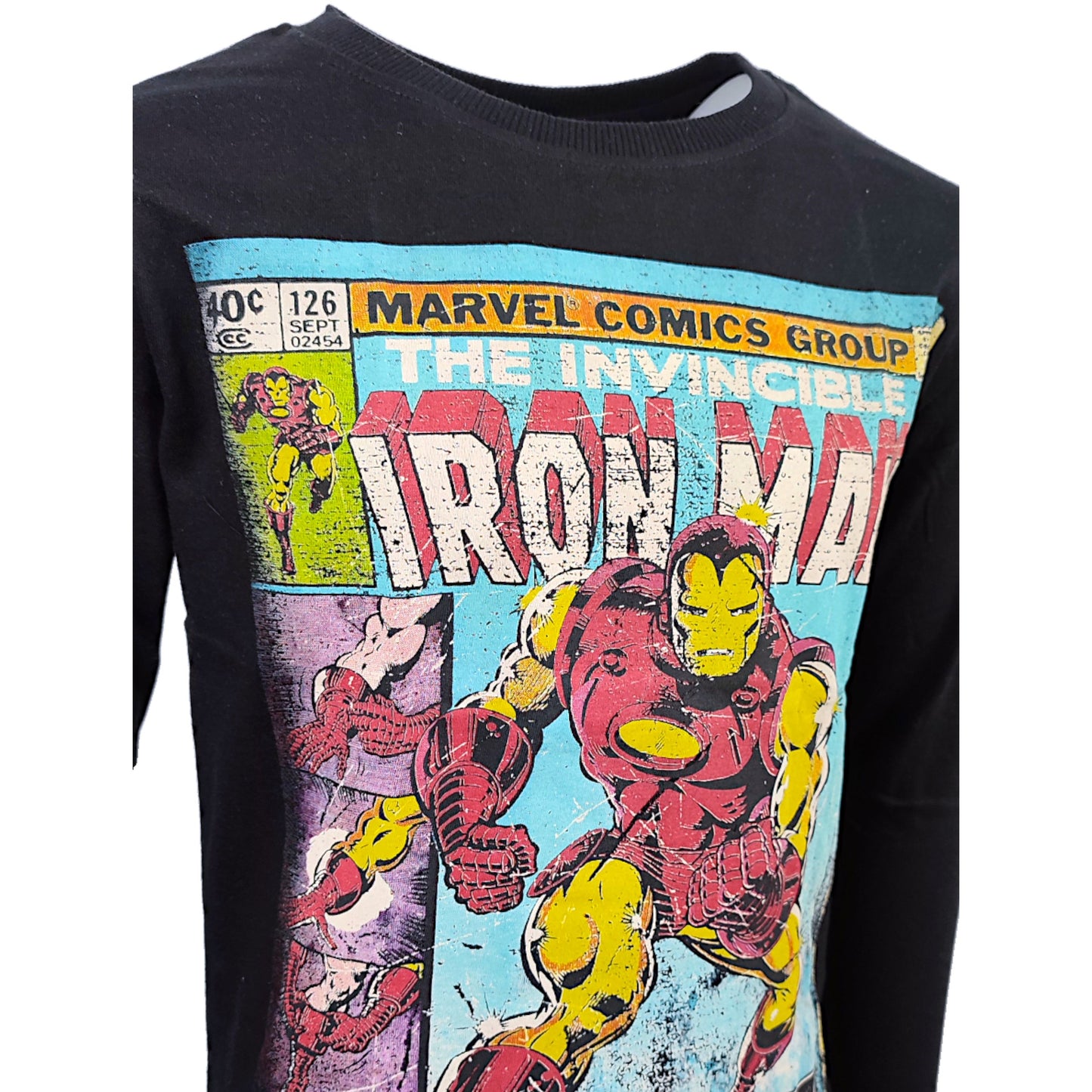 Marvel Langarmshirt Iron Man im Comic-Stil für Jungen Gr. 134 - 164 cm