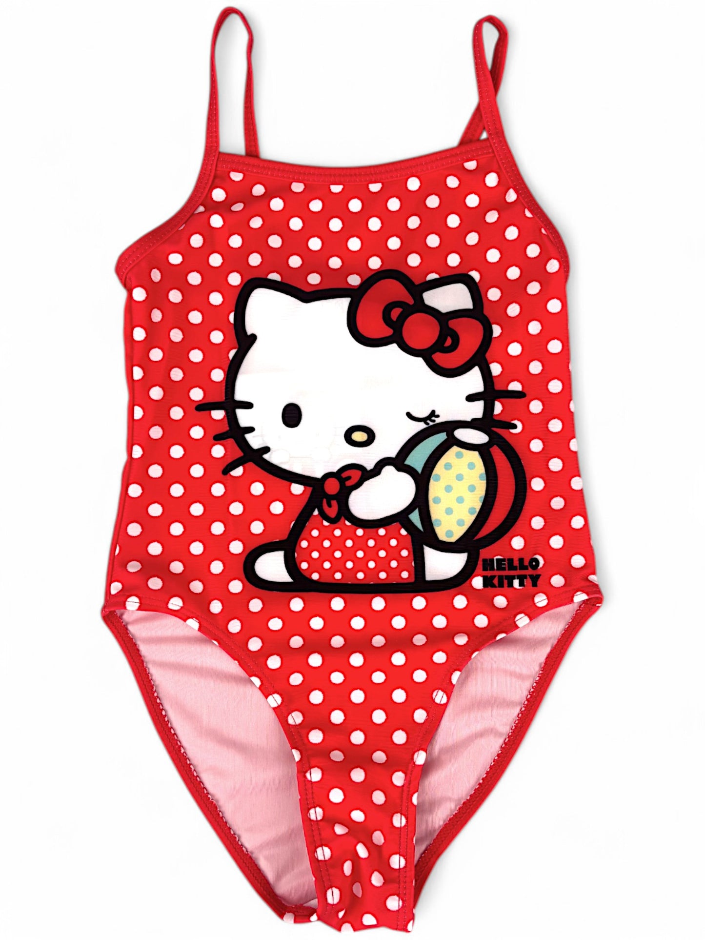Hello Kitty Badeanzug Punkten-Muster Gr.104 -134 cm