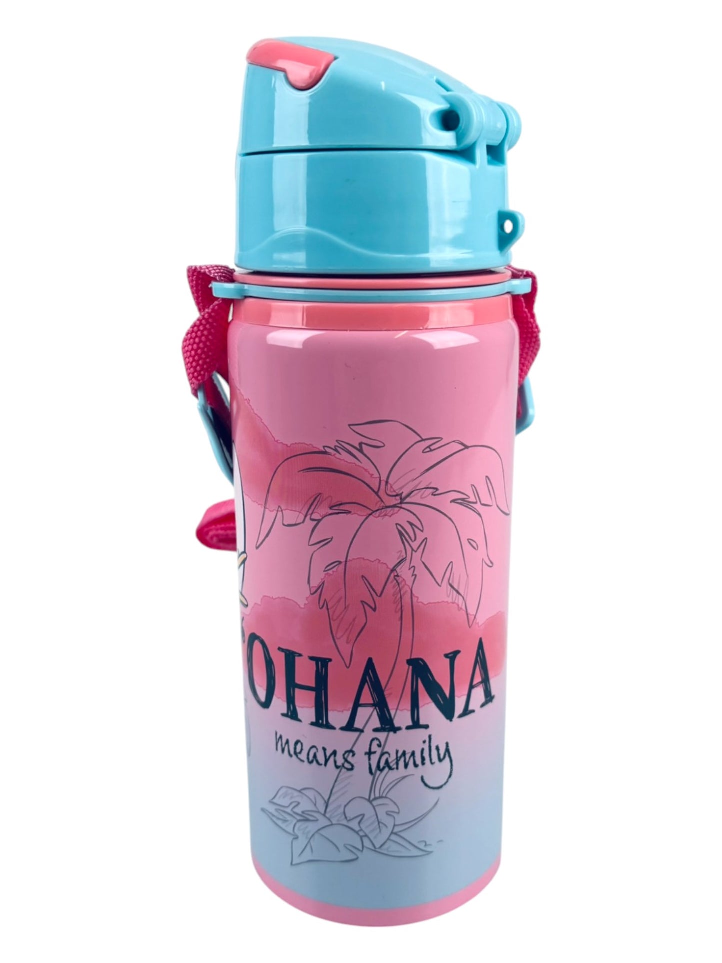 Alu-Trinkflasche Disney Stitch 600 ml mit Tragegurt