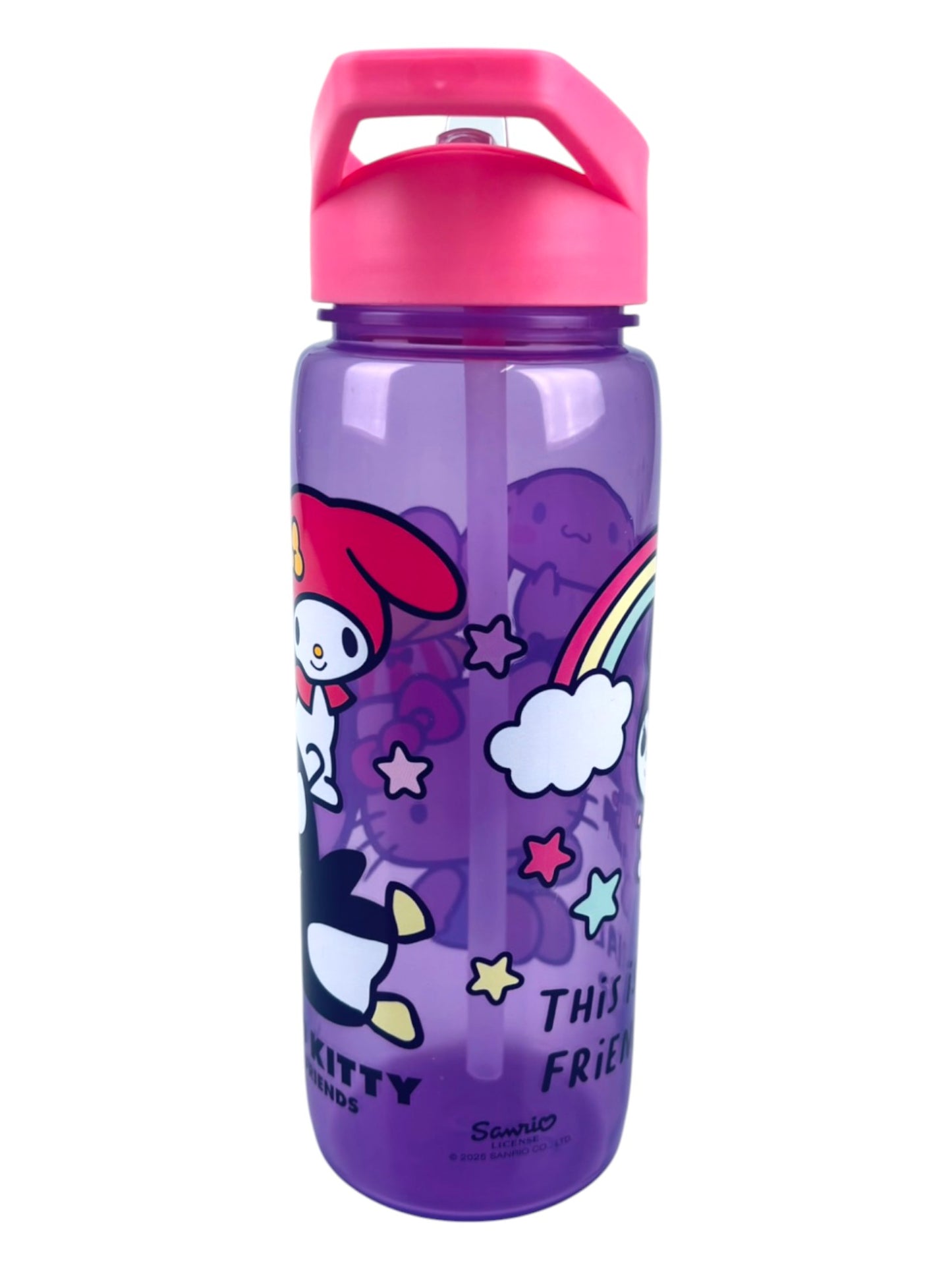 Hello Kitty Trinkflasche 600 ml mit Griff & Trinkkappe